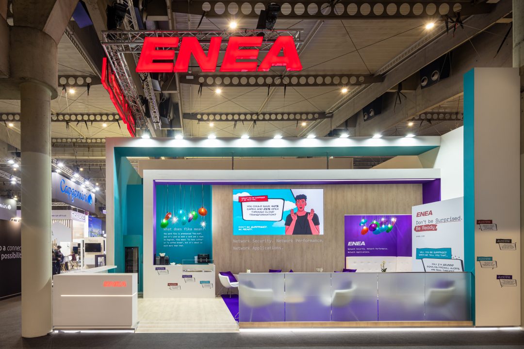 ENEA Front view of stand